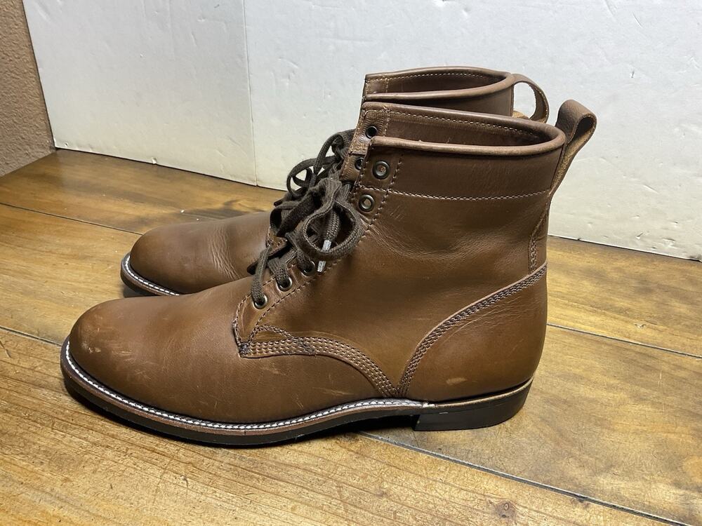 Dayton Boots Men’s Service Size 12 Brown Oil Scratch Leather Vibram